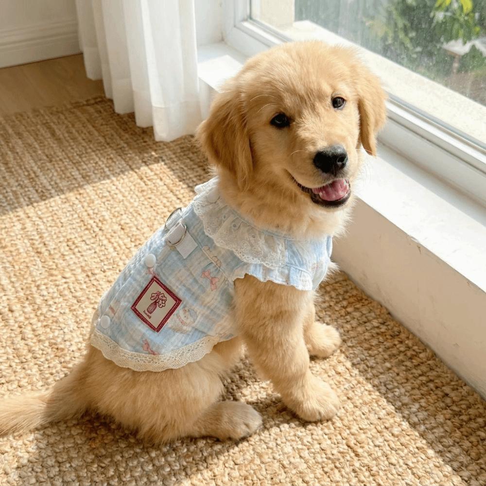 Soft Dog Cooler Clothes Cotton Puppy Skirt Cute Summer Pet Costume Pets