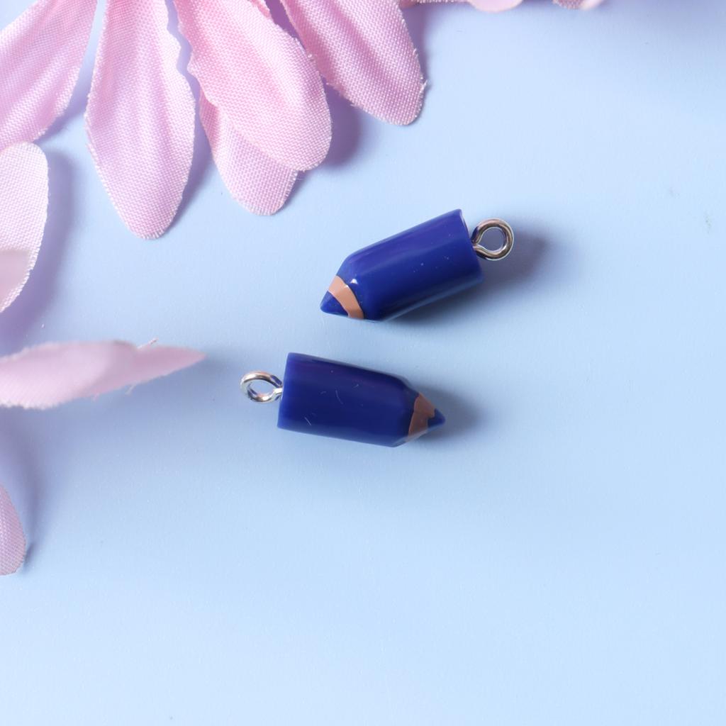 20Pcs Colorful Pencil Charms Resin Pencil Shape Charms Pendants Diy Keychain Earrings For Jewelry Making Accessories
