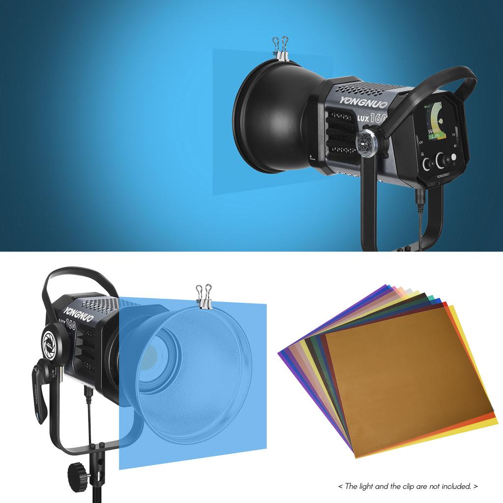 Andoer 11 Colors/set Transparent Gel Lighting Filter 30 * 30cm/ 12 * 12in Coloured Overlays Tinted