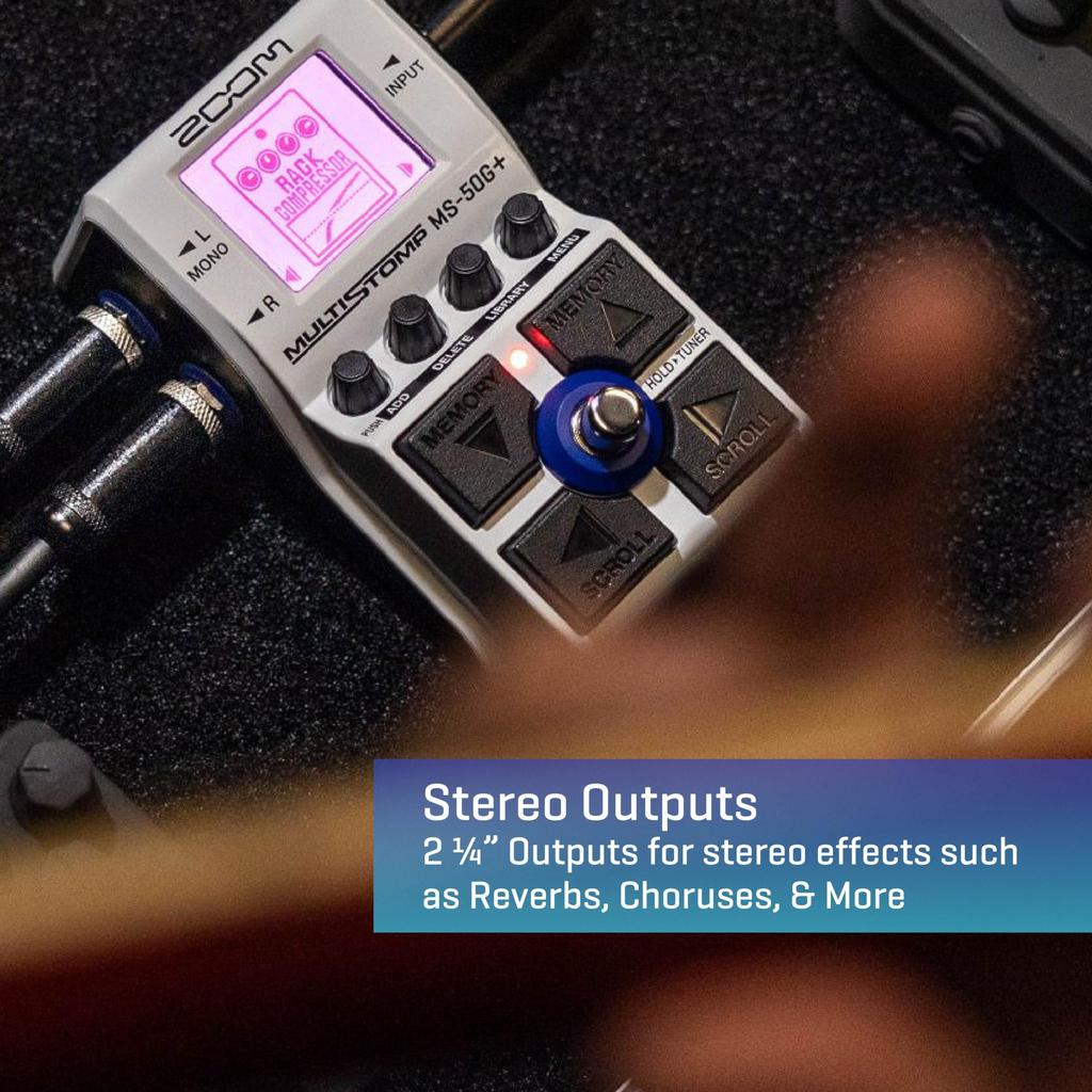 Педаль ZOOM Multi Stomp белого цвета с ИК-портом, 102 типами гитарных эффектов, многослойная MS-50G+