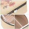 No-brand portable jewelry organizer travel case beige made synthetic material suitable women girls also ideal desktop decoration