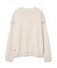 MILLO WOMEN Button Damaged Knit Top [Ecru]