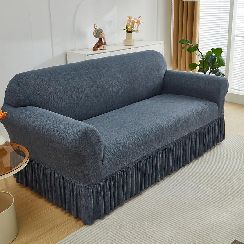 Printed Ruffled Skirt Sofa Covers for Living Room Stretch Couch Cover Sofa Slipcover Furniture Protector Easy Fitted Washable