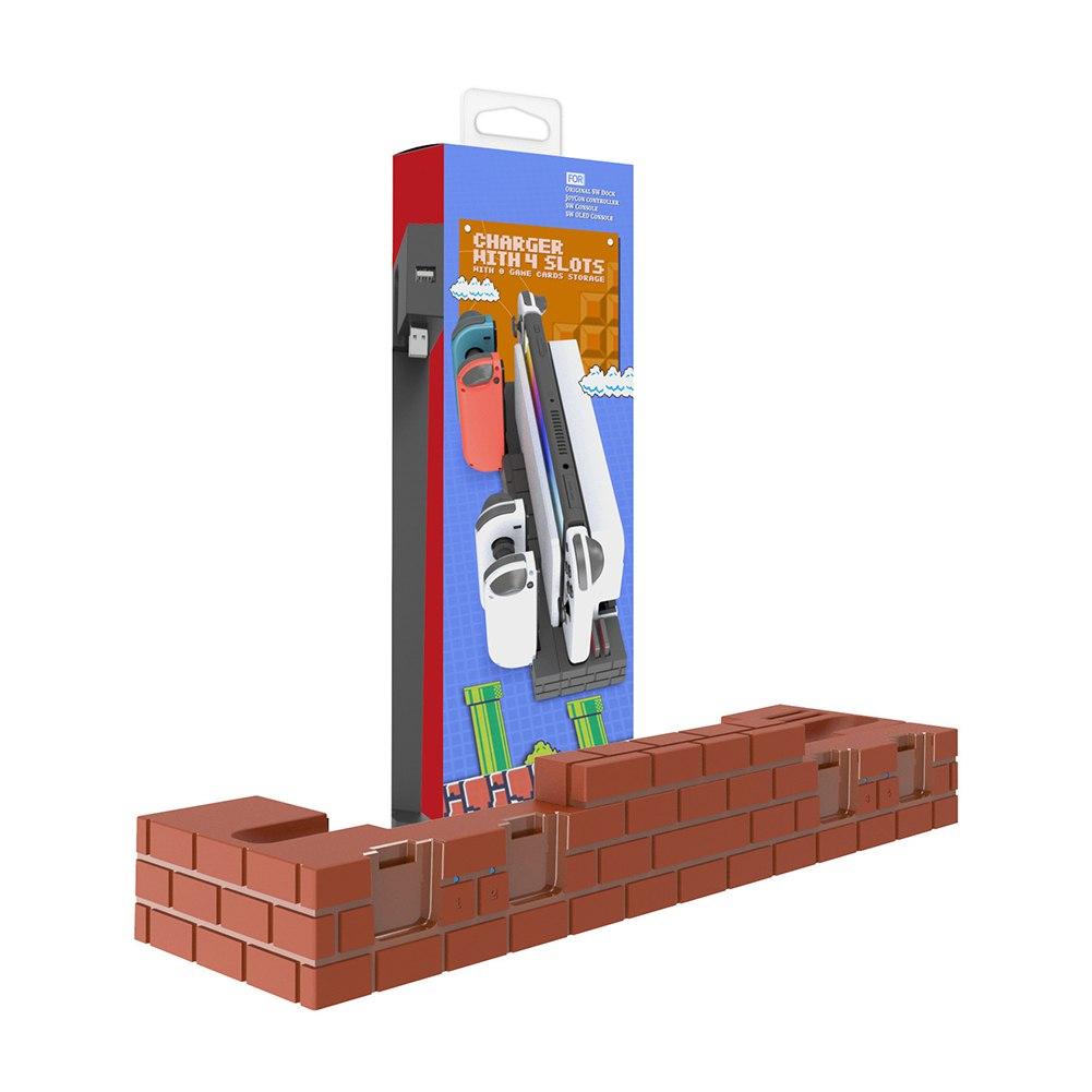 Зарядная док-станция контроллера Switch, совместимая с Nintendo Switch и моделями Joycon с OLED-дисплеем, модернизированная 8 игровыми хранилищами для Nintendo Switch Joycon