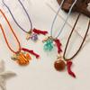 Necklace Set Resin Starfish Pendant Necklace Ethnic Style Dopamine Necklace  Gift