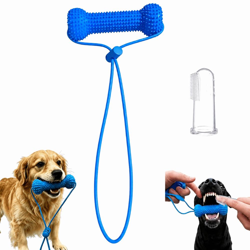 Prevents Tooth Decay Dual-Action Canine Dental Prop Dog Toothbrushing Toy for Medium Small Dogs
