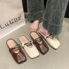 Flat-bottomed Bag Head Half Slippers Women's Summer Outer Wear 2025 New One-pedal Lazy Pregnant Women Muller Cool Slippers