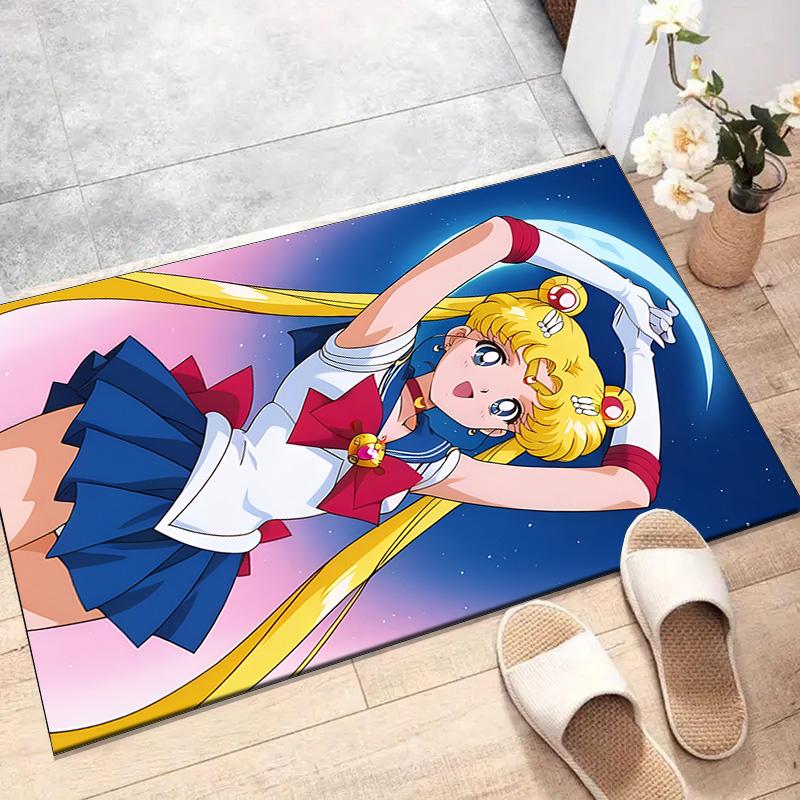 Sailor Moon Printed Area Rug Carpet for Bedroom Living Room Home Decor Rugs Mat Non Slip Mat Rug for Bedside