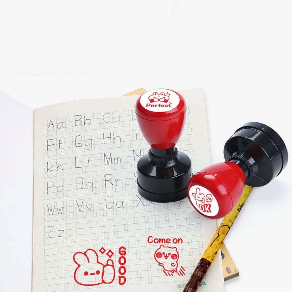 DIY Teacher Encourage Stamp Praises Emoticons Praise Stamps Portable Reward Seal