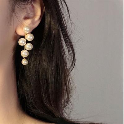 Модные корейские серьги с жемчугом для женщин и девушек, подарочные украшения оптом