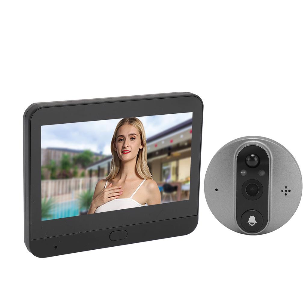 Digital Door Viewer Two Way Talk 1080P HD Wireless Video Peephole Doorbell Camera With 4.3in