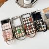 For Samsung Zflip6 Crossbody Rope Flip Phone Case P50 Folding Screen Xflip Bear Rhombus Letter Hard