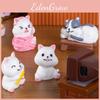 Cute Cartoon Resin Cat Statues For Office Desk Resin Craft Decorations