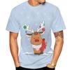 Christmas Elk 3D Print T Shirt For Men X'mas Harajuku Streetwear Fashion O-neck Short Sleeve Tops New Year Gift Oversized T-shirts