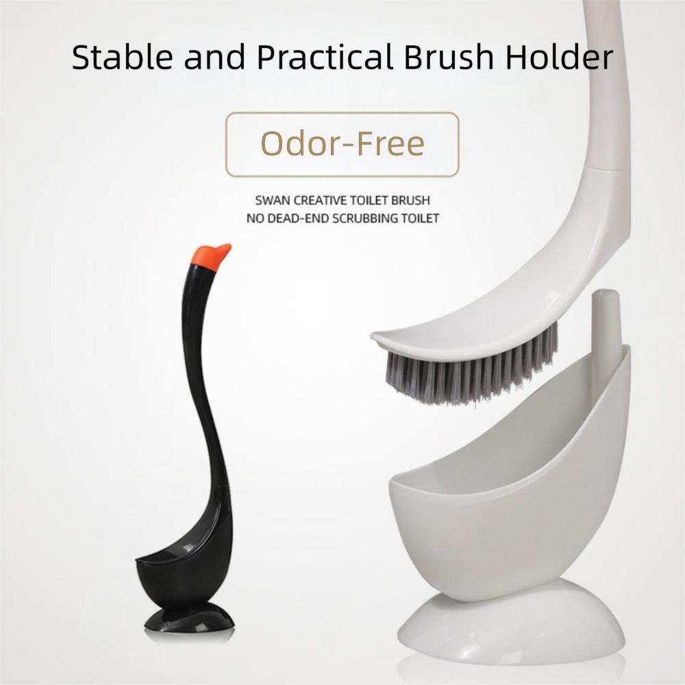 with Long Handle Toilet Brush Cute Swan Shape Toilet Bowl Cleaner Bathroom Accessories