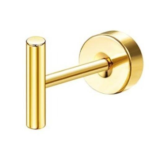 Drperfect 1 шт. Серьги для чувствительных ушей Серьги из хирургической стали для женщин Изящные серьги-гвоздики с плоской задней частью Серьга-кольцо Серьга для хряща уха