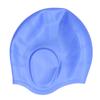 Swimming Hat Blue Ear Protection Design Comfortable Waterproof Stretchable Silicone Swim Hat for