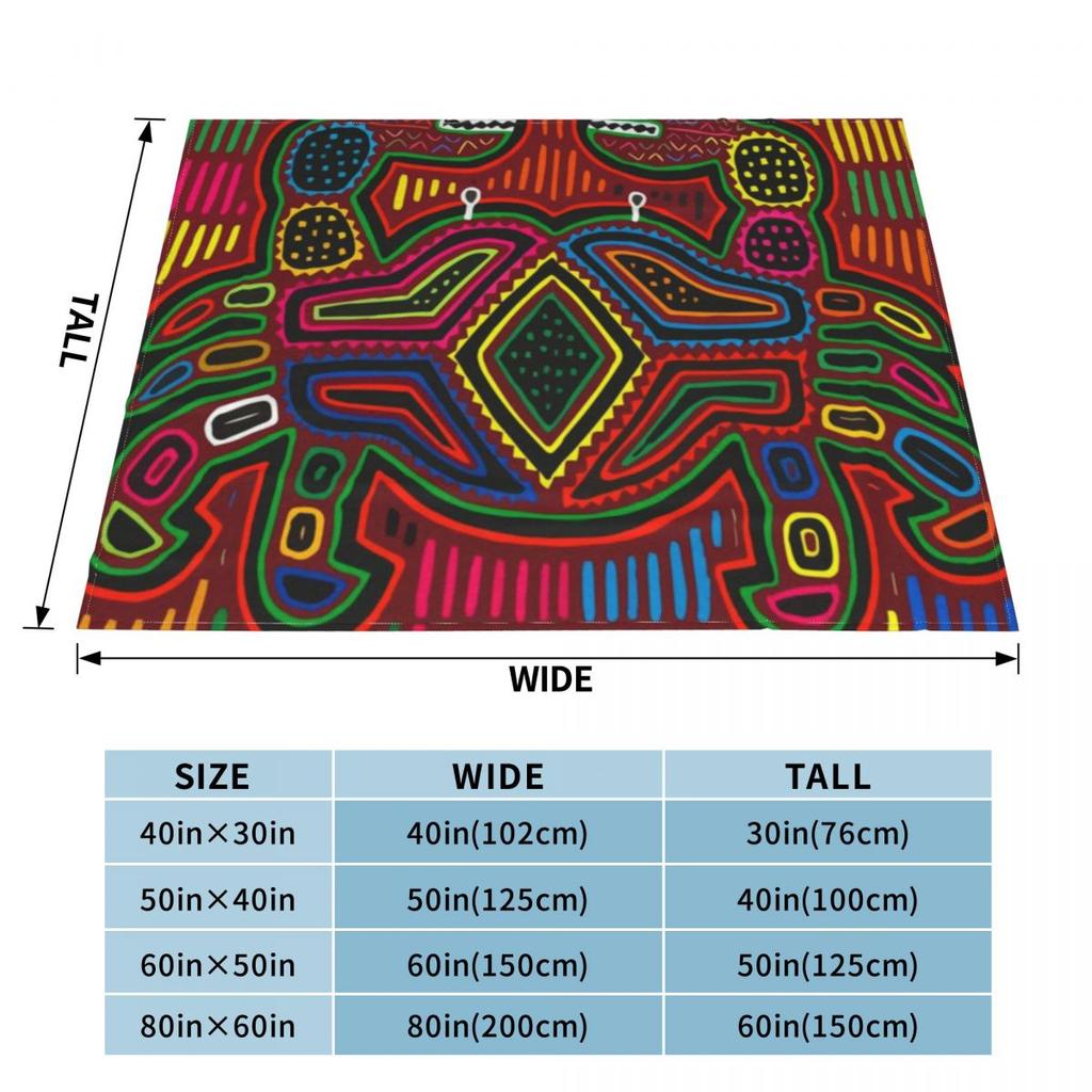 Kuna Mola Design Crab An Ultra-Soft Micro Fleece Blanket