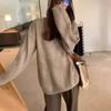Fashion Hooded Sweater for Women's Autumn and Winter New Soft Waxy Simple Solid Color Lazy Wind Knitted Sweater for Women