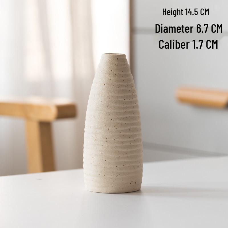 Скандинавская ретро керамическая ваза цвета ржавчины с черными пятнами