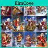 Diy 5d Diamond Santa Claus Painting Full Round Resin Christmas Diamond Embroidery Cross Stitch Kits Home Decor