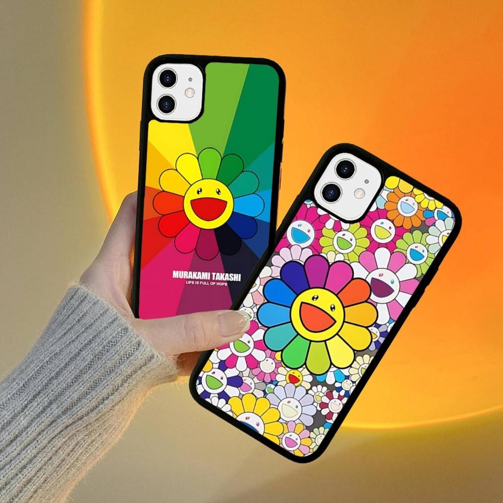 Art Japanese M-Murakami Artisti T-Takash Phone Case For IPhone 17 16 Pro Max 11 12 13 14 15 Hard PC+TPU Bracket Back Cover