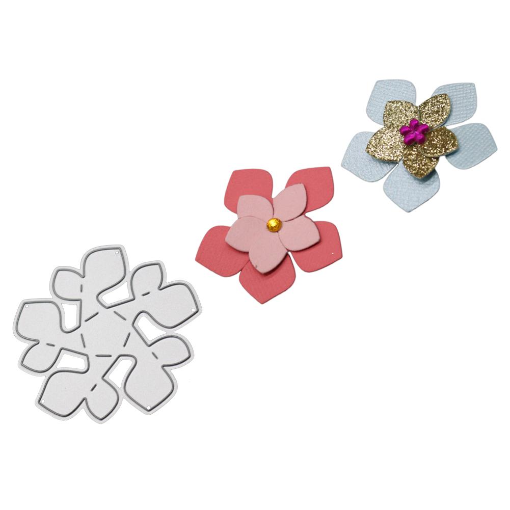 Рамка из лепестков цветов, металлический серебристый трафарет, тиснение, резка, штампы для скрапбукинга, изготовление открыток из бумаги