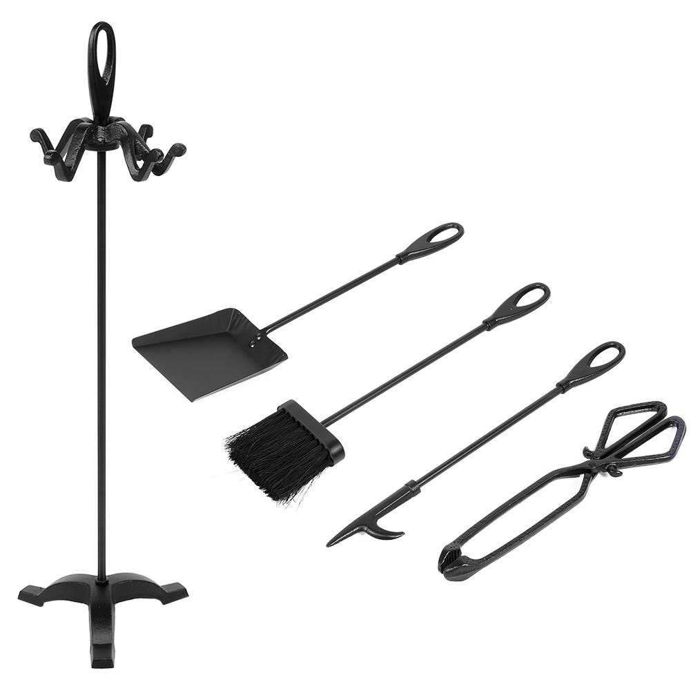 Бытовой набор каминных инструментов в европейском стиле из железа, подставка, щетка, лопатка, щипцы, комплект аксессуаров