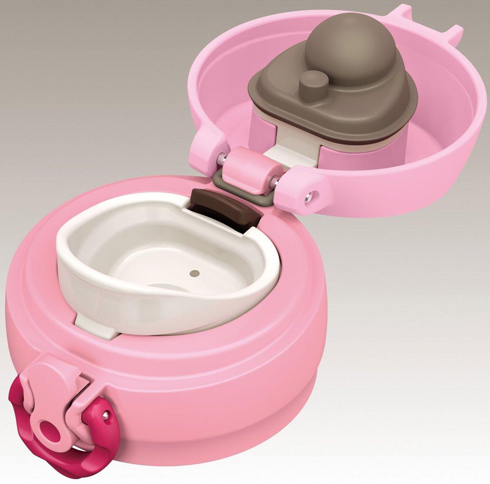 Термос для воды с вакуумной изоляцией, кружка мобильная, открытая, 350 мл, кораллово-розовая, CP [One-Touch Type] JNL-352