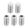 PATIKIL M6 X 10mm Nylon Tip Set Screws, Pack of 5, Metric Hex Socket Head Cup Point Anti-Slip Set Screws, Internal Hex Drive Hardware, 304 Stainless S