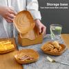 Spit Bone Dish Kitchen Wood Grain Plastic Square Plate Dried Fruit Fruit Cake Snack Plates Snack Tableware Bowl Dish Dinnerware