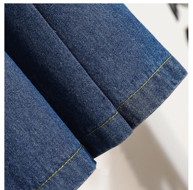 Plus Size Women's High Waist Denim A-Line Shorts - 200 Lbs Summer Loose Fit Hot Pants