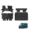 3D Коврики на пол и для багажника с бортиками для Suzuki Every Wagon DA17W 2015 Включает коврики в багажник для 1-го и 2-го рядов Изготовлены из TPE эти коврики легко и