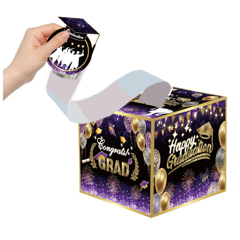 Копилка для выпускников, Подарочная коробка для денег, Подарочная коробка для денег, Черный зажим для денег, Набор для наличных и выдвижных карточек «Сделай сам», Подарочная коробка для выпускников