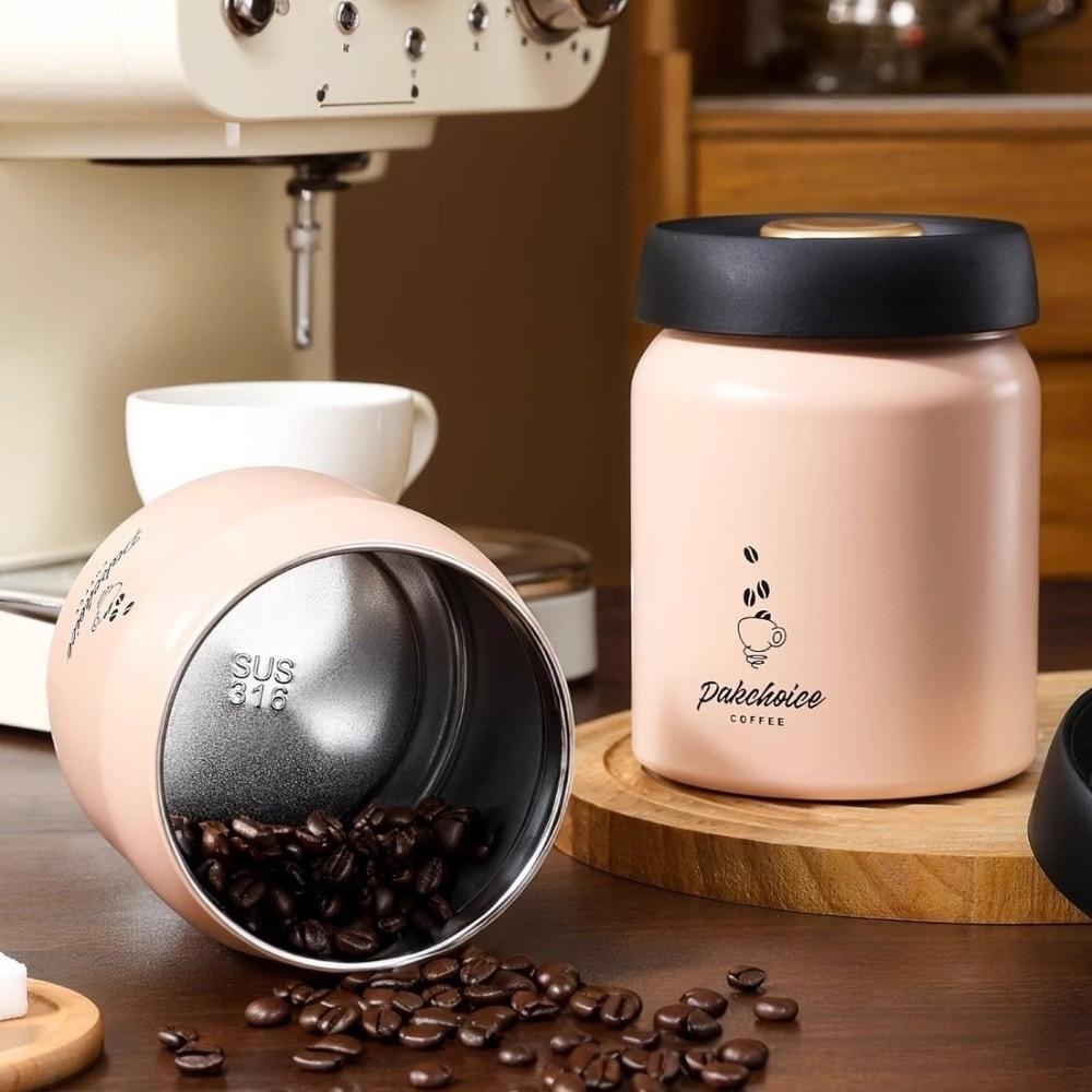 Thickened Vacuum Coffee Container Stainless Steel Tea Spice Container Coffee Bean Storage Home