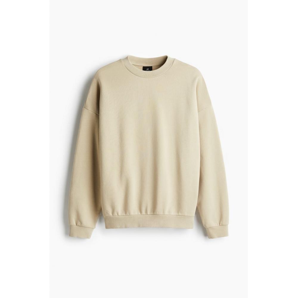 HM Oversized Fit Washed sweatsHirt Light Beige