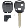 Car Key Fob Case Shell with TOY41 Uncut Blade and Rubber Button Pad Fit for Toyota Yaris