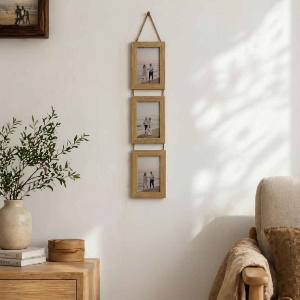 Linked Photo Holder Wall Art Picture Frame 6-Inch Vertical Photo Wall  Bedroom