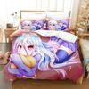 New 3D Printing Kawaii Girls bedding No Game No Life Bedding Set Cartoon Anime three-piece set Adult Kid Bedroom Duvetcover Set