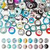 6/15/30 шт., смоляной материал, синяя серия, большие дырочки, случайный стиль, декоративные бусины, бусины для рукоделия, браслет, ожерелье, серьги, брелок