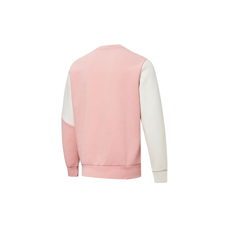 Puma Embroidered Logo Color-Block Casual Sweatshirt Men Tops Multicolor Newlywed-Pink 532180-14