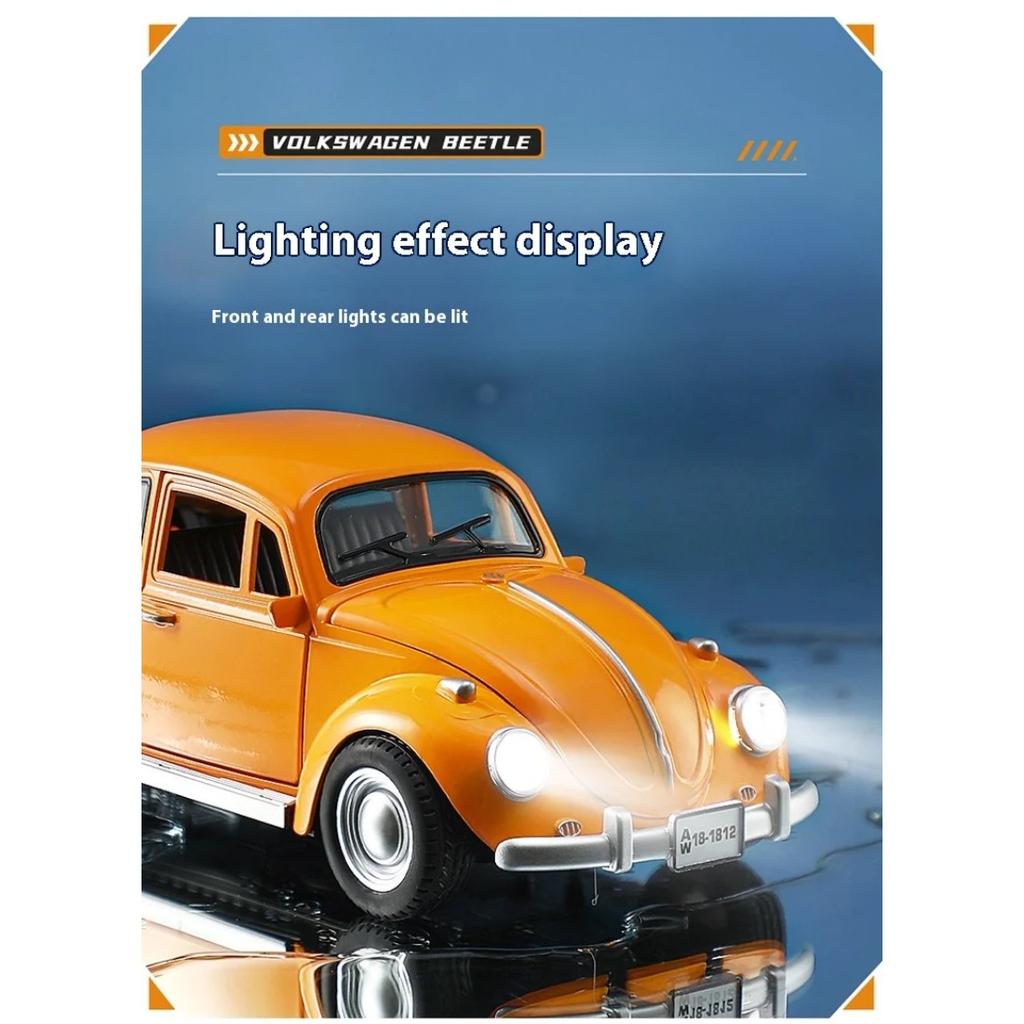 Масштаб 1/18 Beetle 1955 литой под давлением классическая модель серии Sound and Light подарок на день рождения
