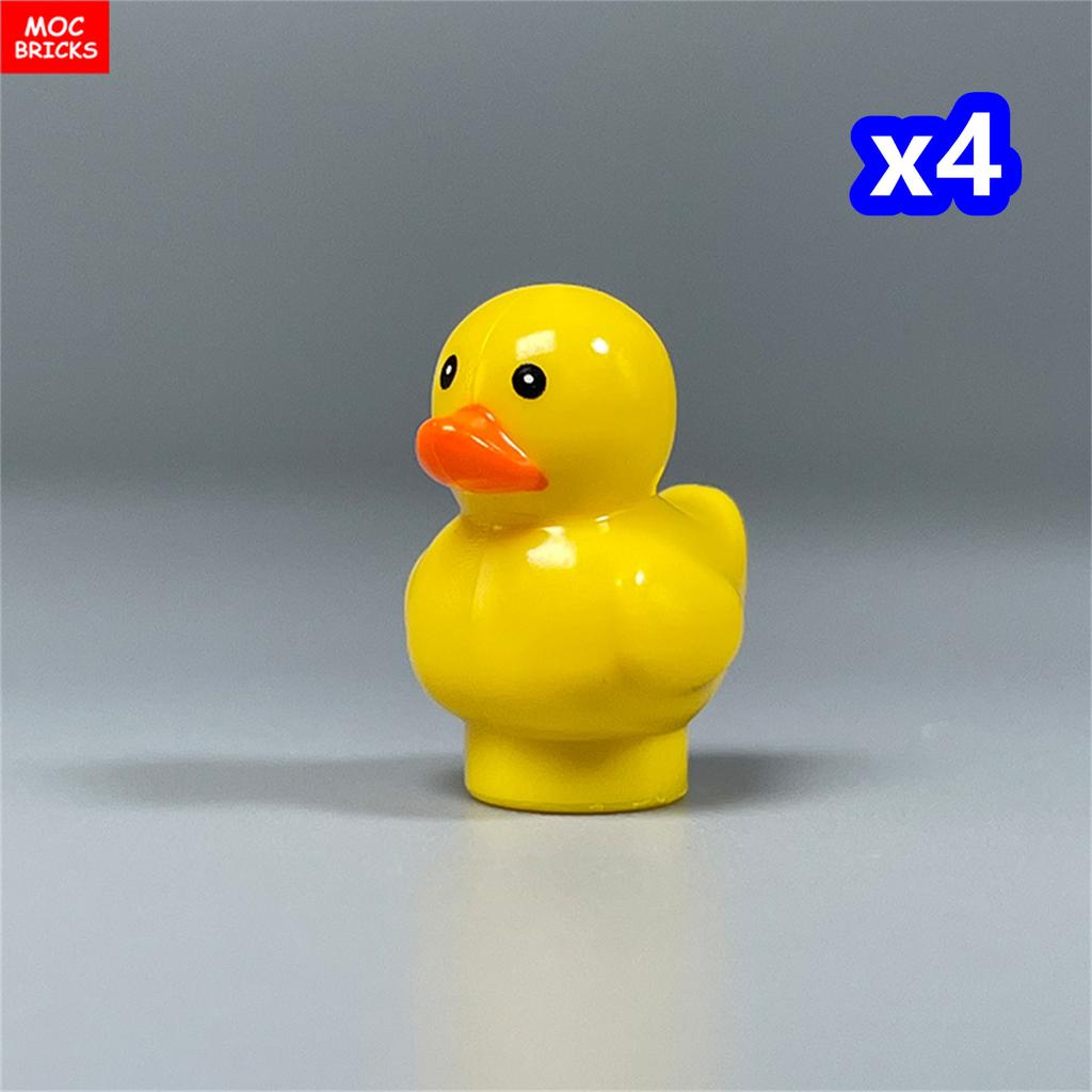 non-toxic MOC Bricks Animal Duck Swan River Lake Farm Scene View Accessories DIY Building Blocks Toys for Children Gifts