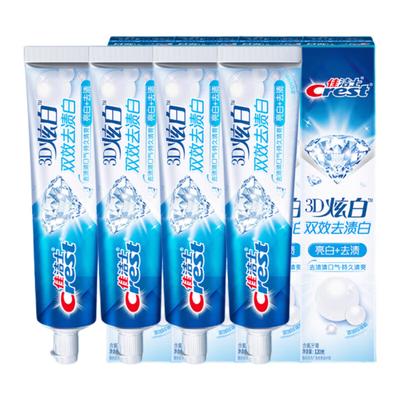Семейная упаковка отбеливающей зубной пасты Crest 3D White двойного действия