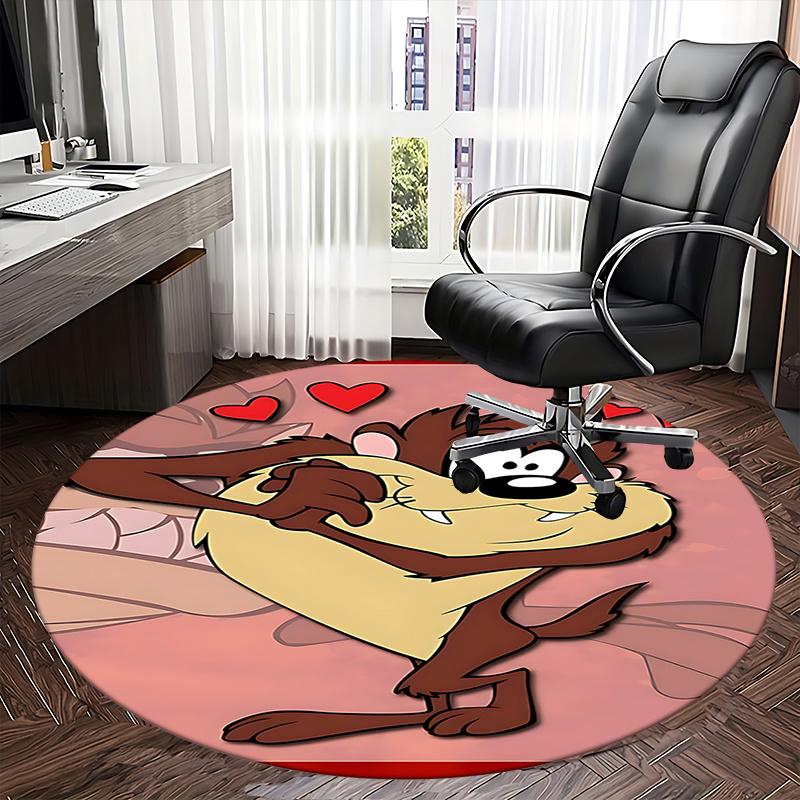 Love Taz Chair Mat - Round Carpet for Home Decor, Office Use, Living Room