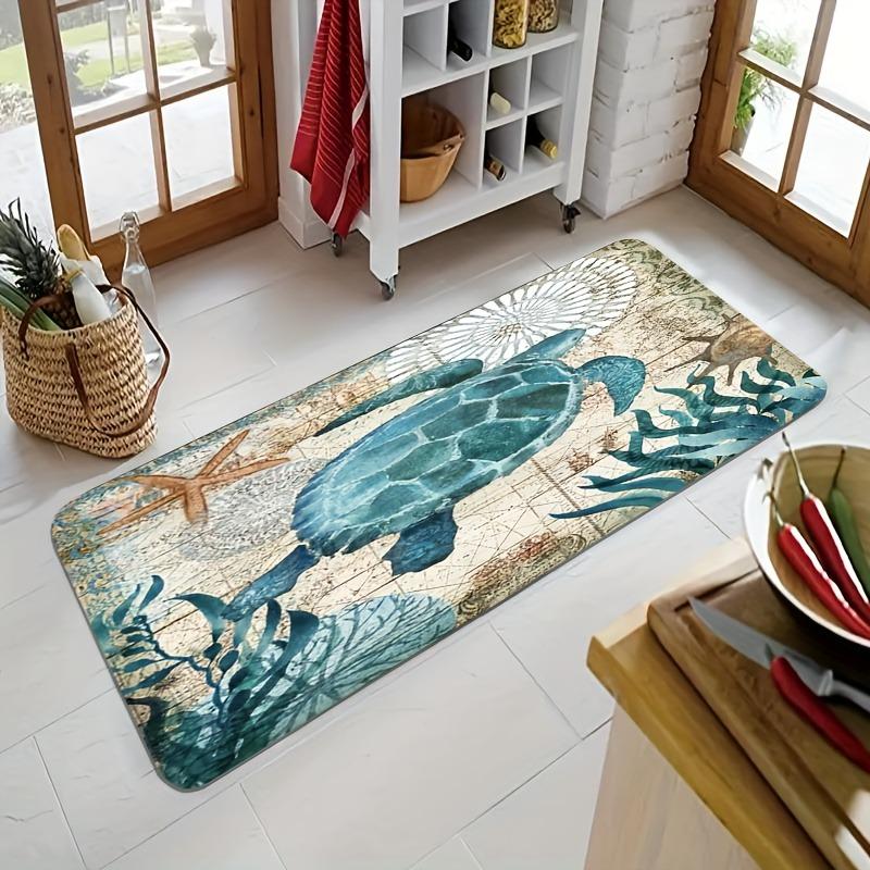 1PC Cyberpunk Skull Pattern Kitchen Rug Non-Slip Door Mat Pop Design Bathroom Rug Bath Mat Carpet for Home Sink Laundry Decor