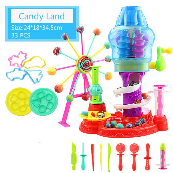 Kids Play Dough Creative 3D Educational Modeling Clay Plasticine Tools Kit DIY Design Play Doh for Girls Boys