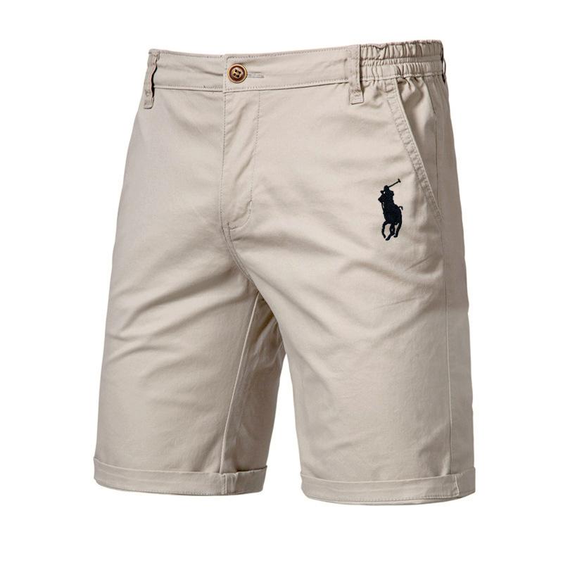 Polo Ralph Lauren Summer Pony Embroidered Cotton Solid Color Shorts for Men High Quality Casual Business Social Elastic Waist Beach Shorts