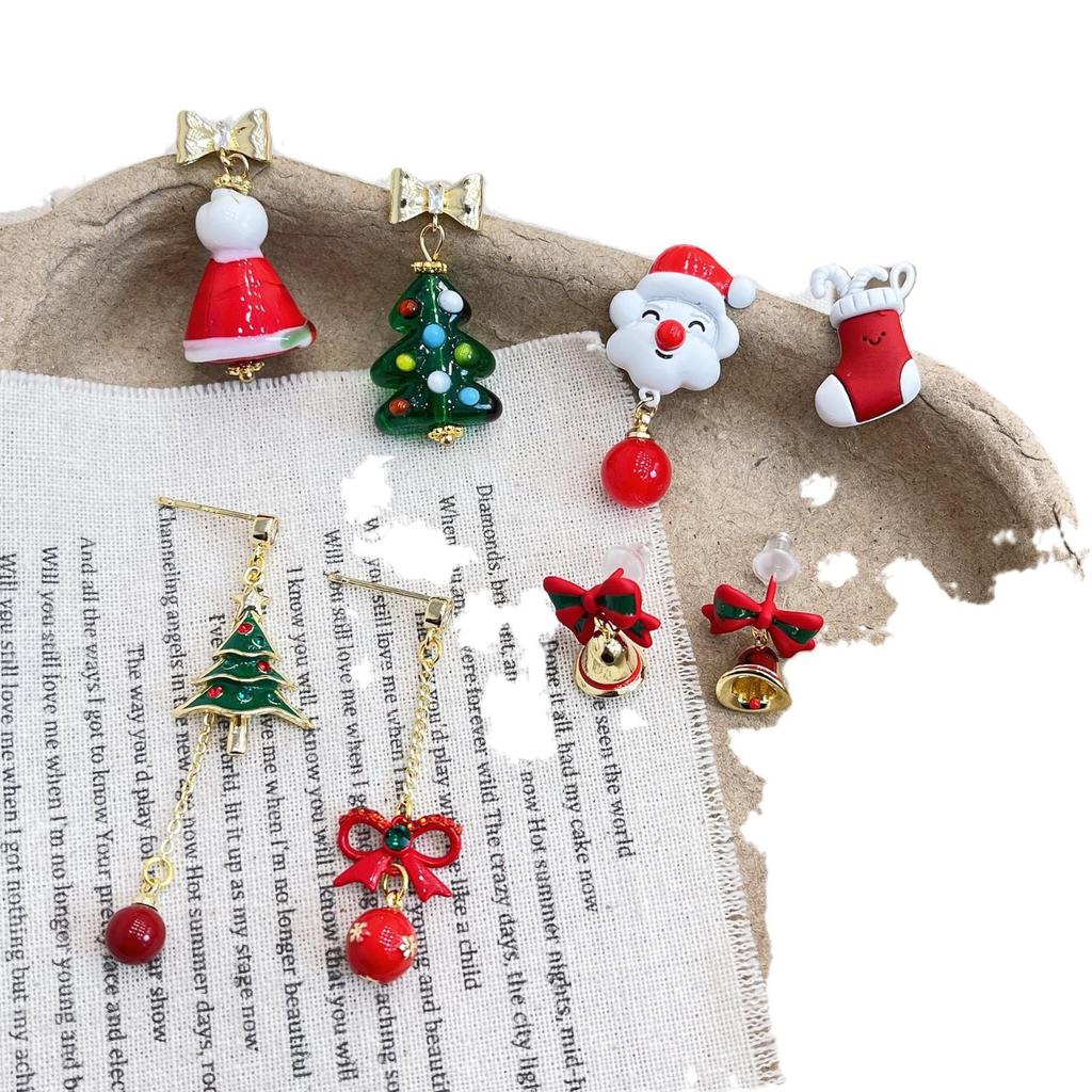 Unique Christmas Santa Tassel Earrings for Girls - High-End Autumn/Winter Design