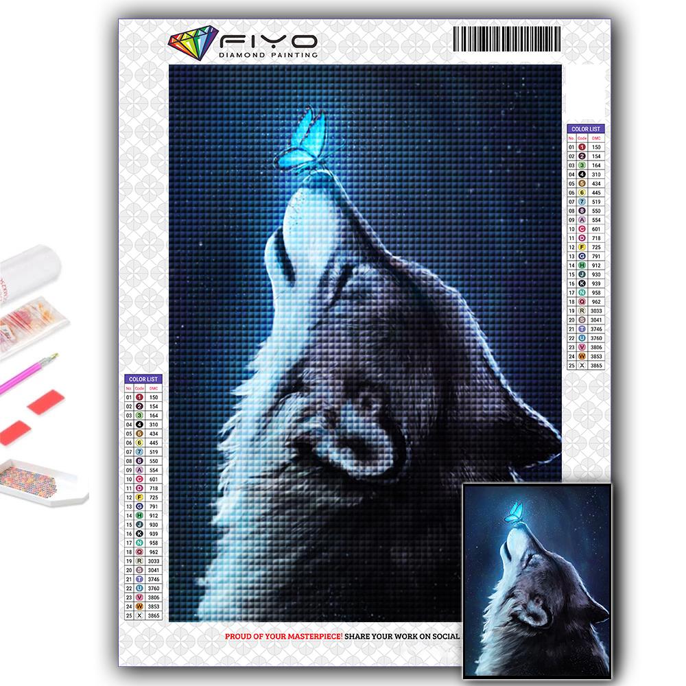 Популярная 5D Diy вышивка крестом животное волк картина полная дрель набор для вышивки крестом настенная наклейка домашний декор